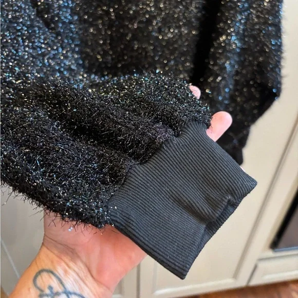 Peach Love Spooky long sleeve shimmery top sz LG Halloween - Picture 2 of 6